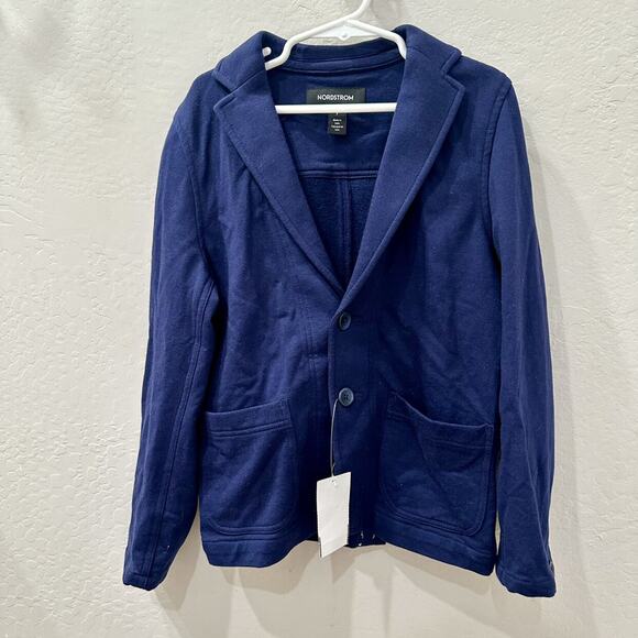 NWT Nordstrom Blue Sweater Suit Jacket - Picture 1 of 8